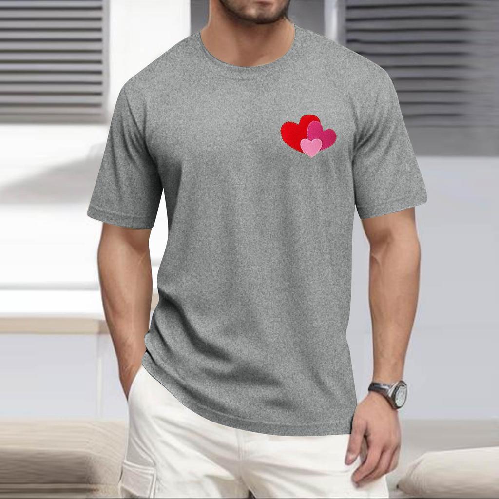 Men's  Popular T-shirt Printed Round Neck Short Sleeve T-shirt