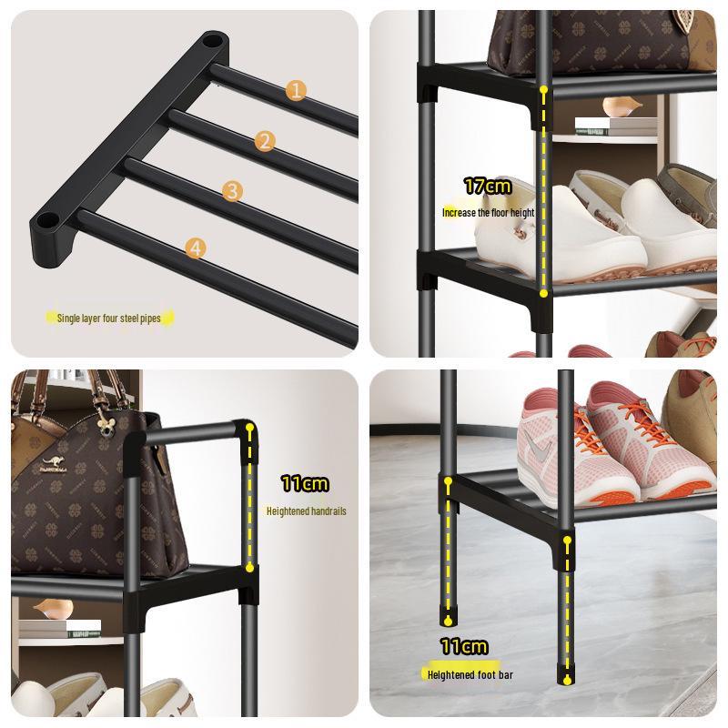 Multi-Layer Metal Shoe Rack Cabinet for Dorms