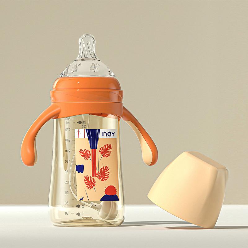 Dr.isla BPA Free Baby Bottle With Gravity Ball Newborn Baby Bottle With Handle 240ML/300ML Baby Bottles