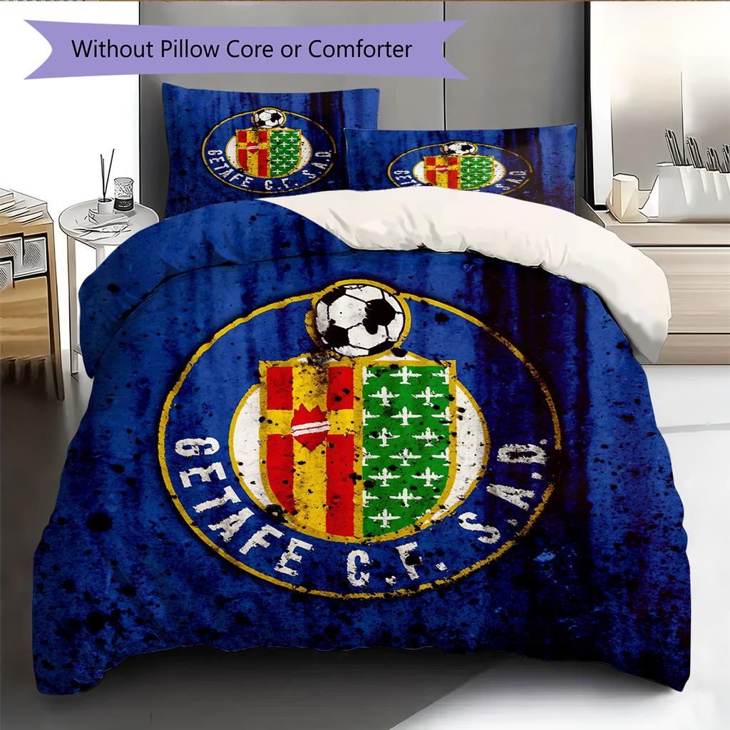 Getafe CF  Pattern Bedding Quilt Set  Home Decoration  Gift (1 * Duvet Cover + 2 * Pillowcase  Without Core)
