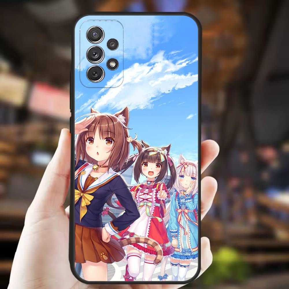 

Game N-Nekopara Cute For Samsung S 25,24,23,22,30,21,10,9,Ultra,Plus,Lite,FE,4,5G Black Soft Case Phone Case Samsung S21lite