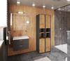 Floor-standing Bathroom Cabinet Gray Oak Wotan 30 CM Loft Bathroom Column