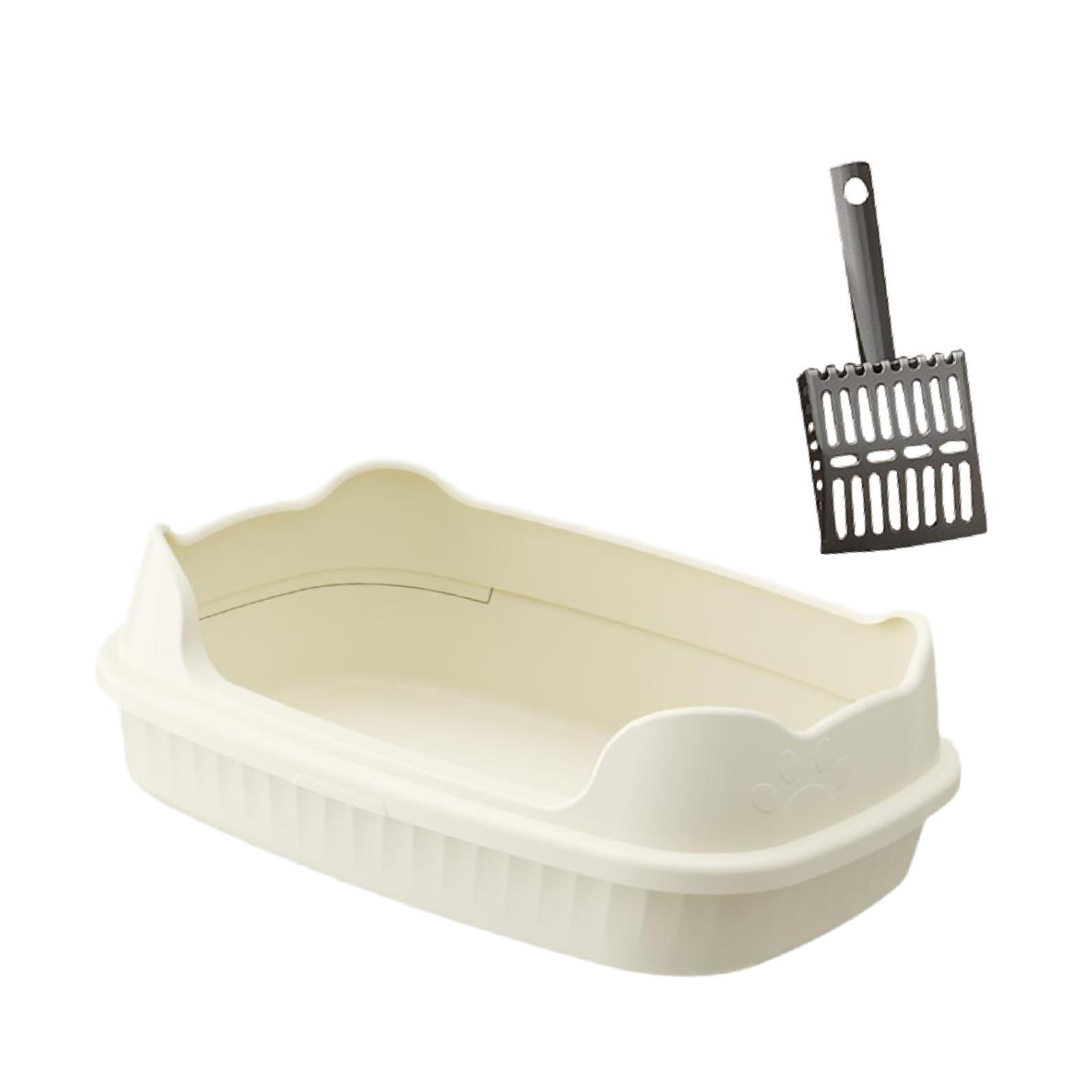 Cat Litter Box for Indoor Cats Cat Sandbox Cat Sand Basin Anti Splashing Cat Bedpan Kitty Litter Pan Cat Toilet Cat Litter Tray