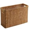 Narrow Wicker Basket Home Office Organizer, HandWoven PE Rattan Beside Sofa Storage, Apartment