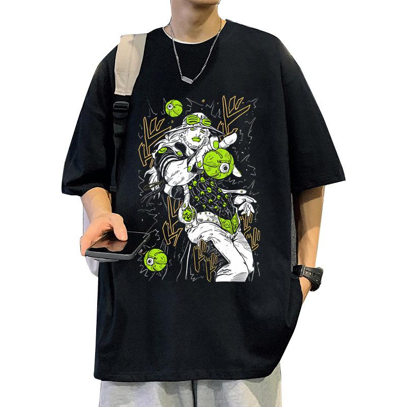 Vinegar Double Jojos Bizarre Adventure Anime Trend Tshirt Cotton Graphic Tee Unisex Unisex Summer Streetwear