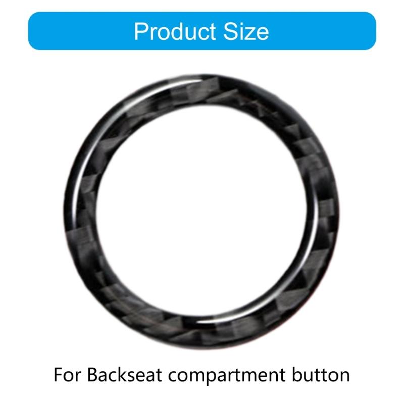 High Performances Carbon Fiber Car Trunk Button Cover Automotive Interior Sticker Trunk Button Rings Suitable for Auto