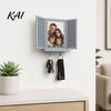 Hidden Key Storage Shelf Holder with Shelf, Mediterranean-Style Window Frame Photo Vacation Style Home Decoration Display Stand, Functional