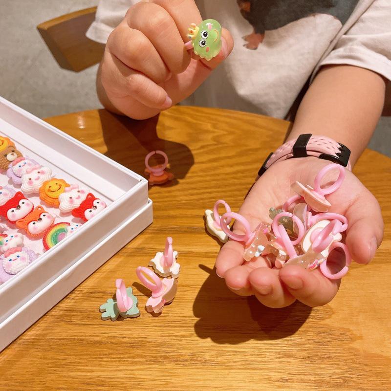 Kids' Cartoon Cute Adjustable Fruit Ring - Girls' Jewelry