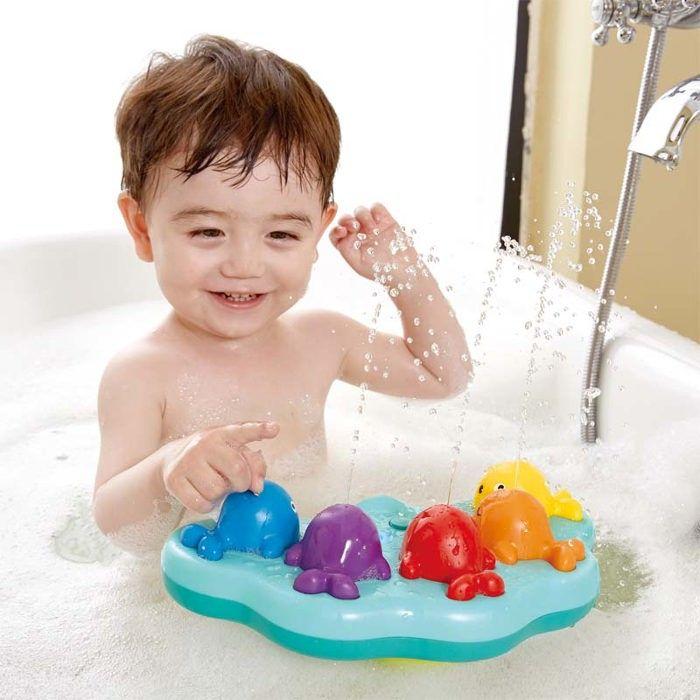 Jouet de bain musical - hape - fontaine baleine - matériaux mixtes - 18 mois et plus - multicolore