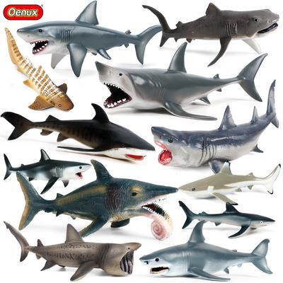 Oenux Meerestiere Actionfiguren Meeresleben Hai Wal Megalodon Modell Figuren PVC Heimdekoration Kind Kognitives Lernspielzeug