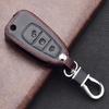 Leather Car Key Cover Bag For Ford Focus Transit C-Max S-Max Galaxy Mondeo Tourneo Fusion Flip Remote Fobs Shell Protector Cases