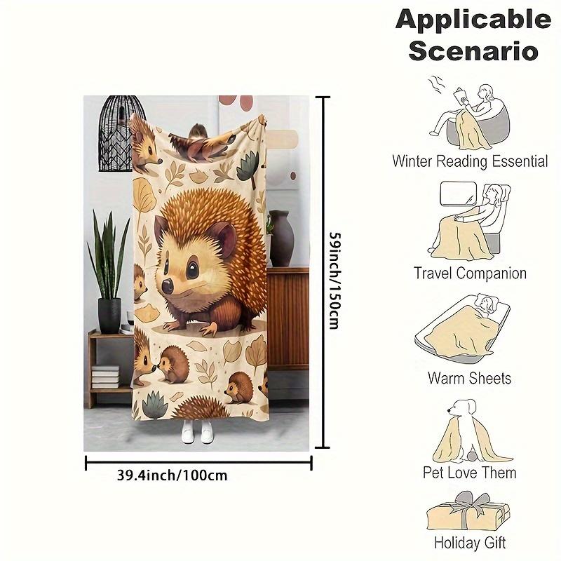 Cute Hedgehog Blanket: Embrace The Adorable Design, Ultra-Soft Fabric, And Cozy Vibes For Your Charming Home Decor