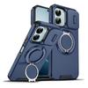 KEYSION 360° Rotating Ring Stand Phone Case for OPPO A6x 5G A6 A6t Pro A6s 5G Slide Camera Protection Magnetic Shockproof Cover