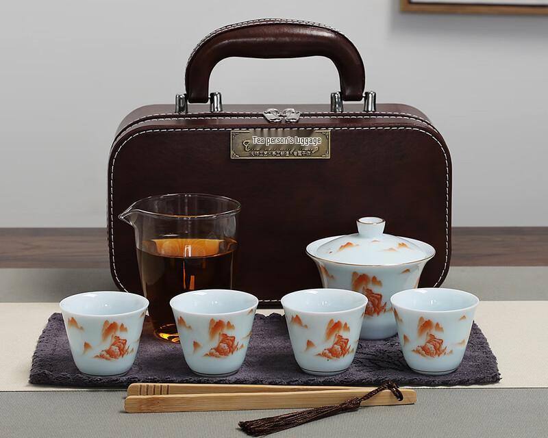 Чаксун Бараний жир Нефрит Белый фарфор Чайный сервиз для кунг-фу