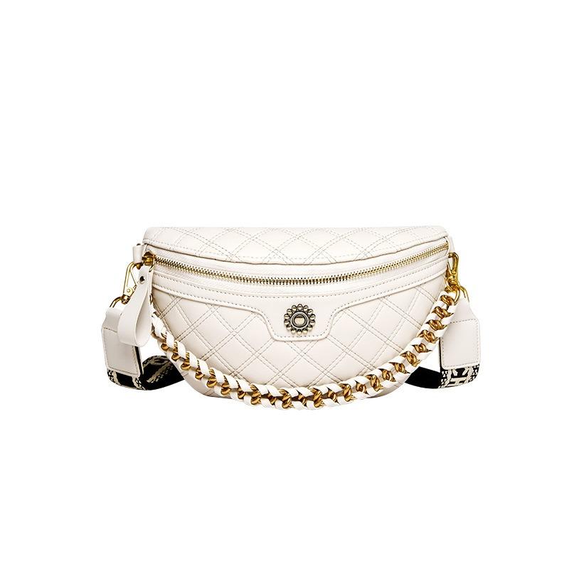 

Женская поясная сумка-мессенджер из натуральной кожи (24,5*6*16 см) 612420152 белый