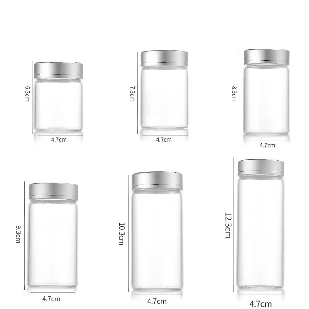 Mini Glass Sealed Jars Transparent Glass Sealed Can Durable Glass Storage Bottle