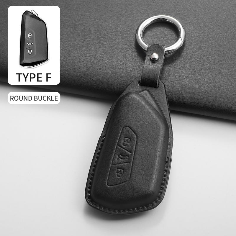 Autosleutelhoes Cover Shell Fob Cortex Voor Vw Volkswagen Polo Golf Passat Beetle Caddy T5 Eos Tiguan Skoda A5 Altea Auto Accessoires black