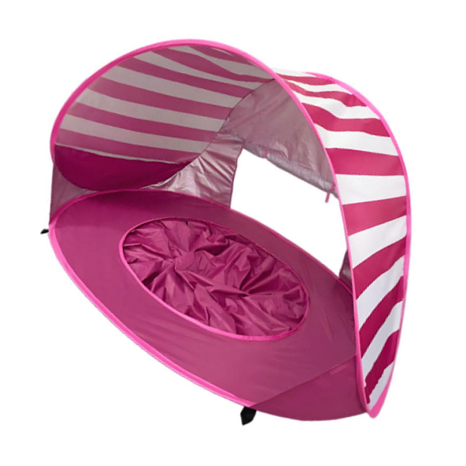 Baby Beach Tent Striped Sun Shade Quick Setup Portable Play Tent for Outdoor Camping