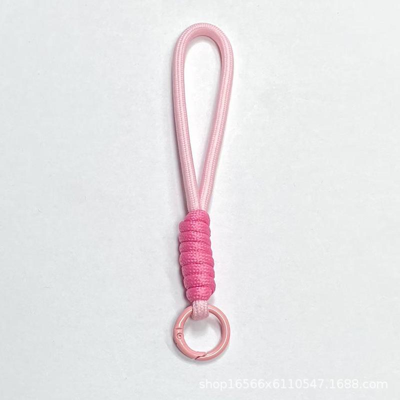 Simple Mobile Phone Lanyard Color Braided Keychain Lanyard Color Matching Mobile Phone Rope Water Cup Rope School Bag