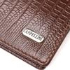 Textured Wallet for Men Made of Genuine Leather with Embossed CANPELLINI 21927 Brown