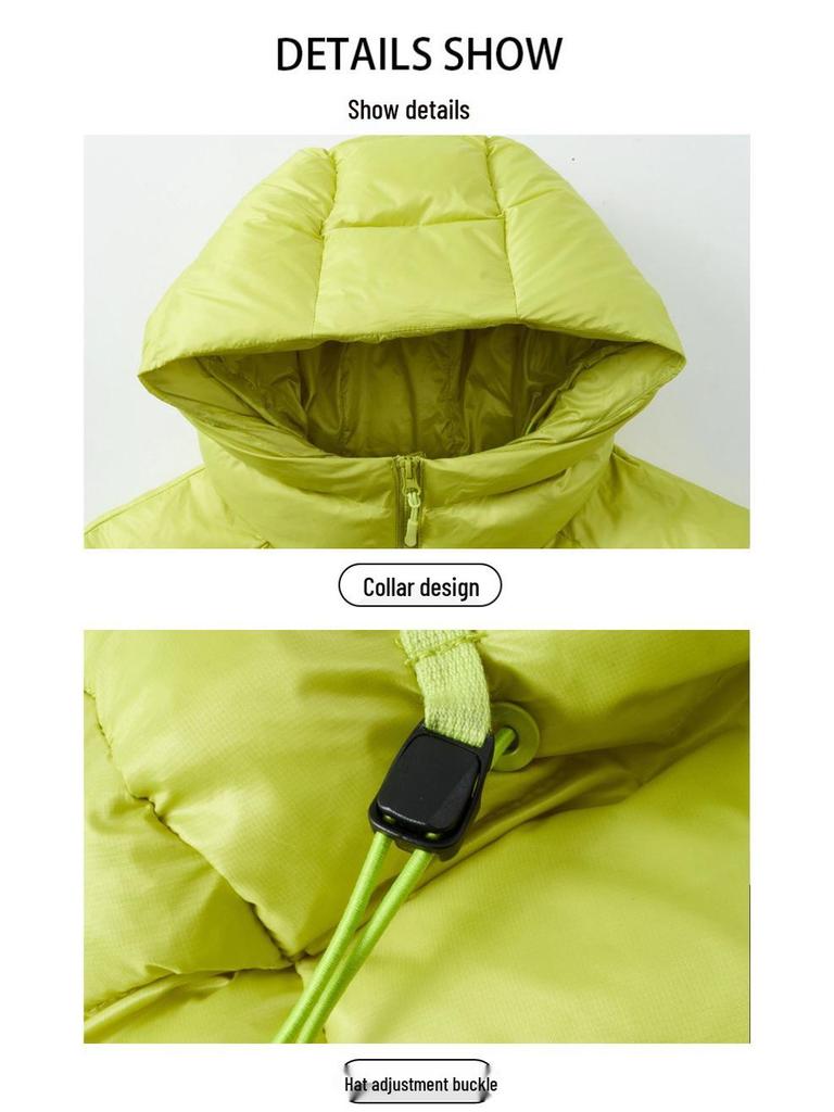 2025 Winter Hooded Trendy Down Jacket - Stylish Solid Color Loose Casual Coat