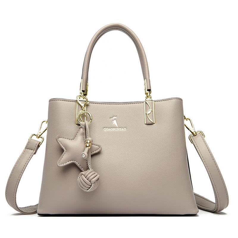 

Женская сумка Городская простая сумка Модная большая вместительная сумка через плечо серый