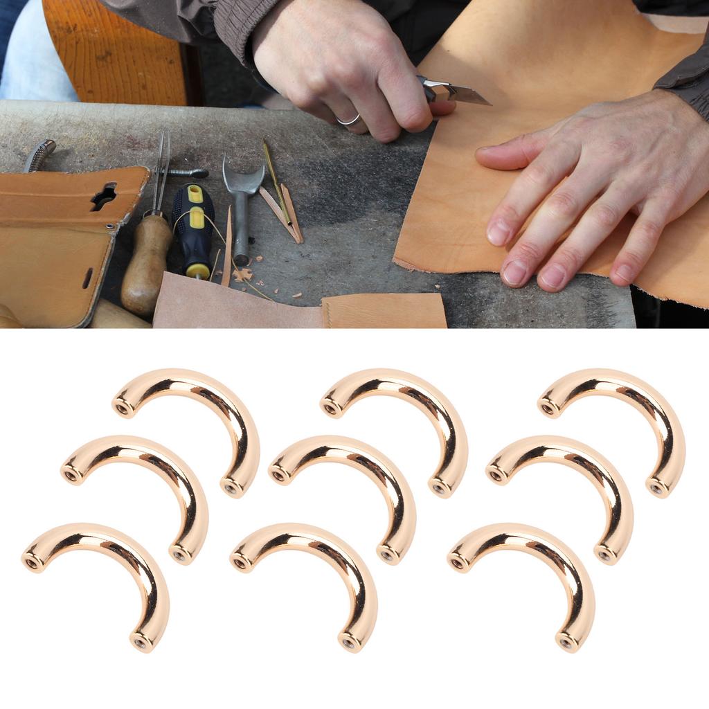 20 Set U-Ringe Metallbogenbrücke Tasche Handtasche Aufhängungsverschluss Kette Riemenverbinder Schnallen Leder