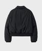 Noirer Padded Wool Crop Blouson (Black)