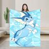 Manga Glaceons Nacht-Thema Decke Reise Büro Flanell Überwurfdecke Für Draußen Warm Weich Pokemon-Design Qualität Tagesdecke Geschenk