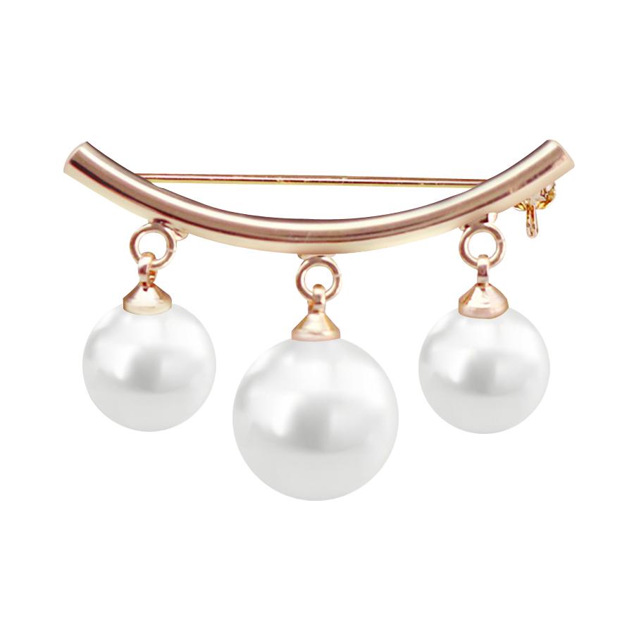 Simple Imitation Pearl Brooch Women's Accessories