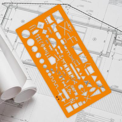 Industriedesign-Vorlage, Schablonenzubehör, multifunktional, 20,8 x 9,4 cm
