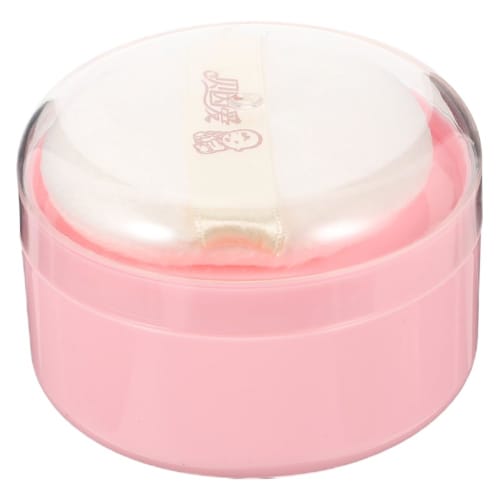 Frcolor Baby Powder Case with Puff, Soft and Fluffy, Dry and Comfortable, Baby Powder Puff, Powder Container, Powder Case, Refill Container, Empty, Bo