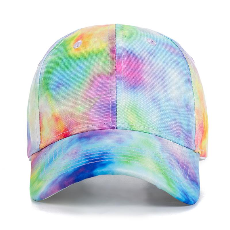 Nouă Moda Femei Tie Dye Cap Multicolor Iregular Print Baseball Cap Femei Outdoor Streetwear Summer Caps Palarii