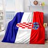 Coperta portatile/morbida per la Fiera del Calcio Croato, coperta da letto, adatta per viaggi, campeggio, soggiorni, uffici, divani, regali per tifosi