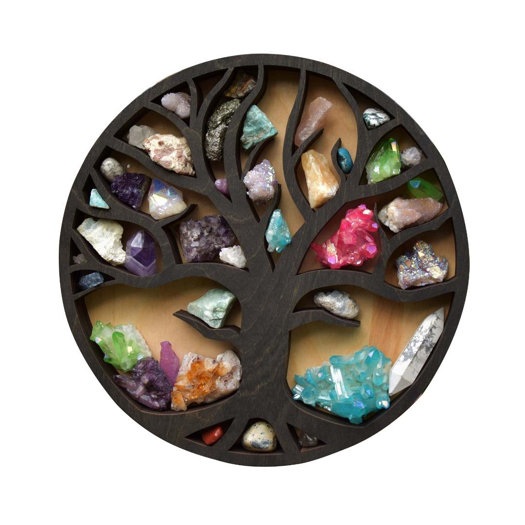 Хрустальный камень Стеллаж для выставки товаров Древо жизни Форма Хрустальная полка — фото 5