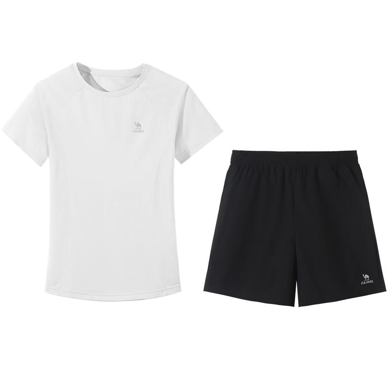 Camel Quick-Dry Short Sleeve & Shorts Sportswear Set L