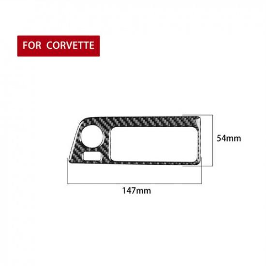 Carbon Fiber Headlight Switch Panel Cover Trim For Chevrolet Corvette C7 2014-19