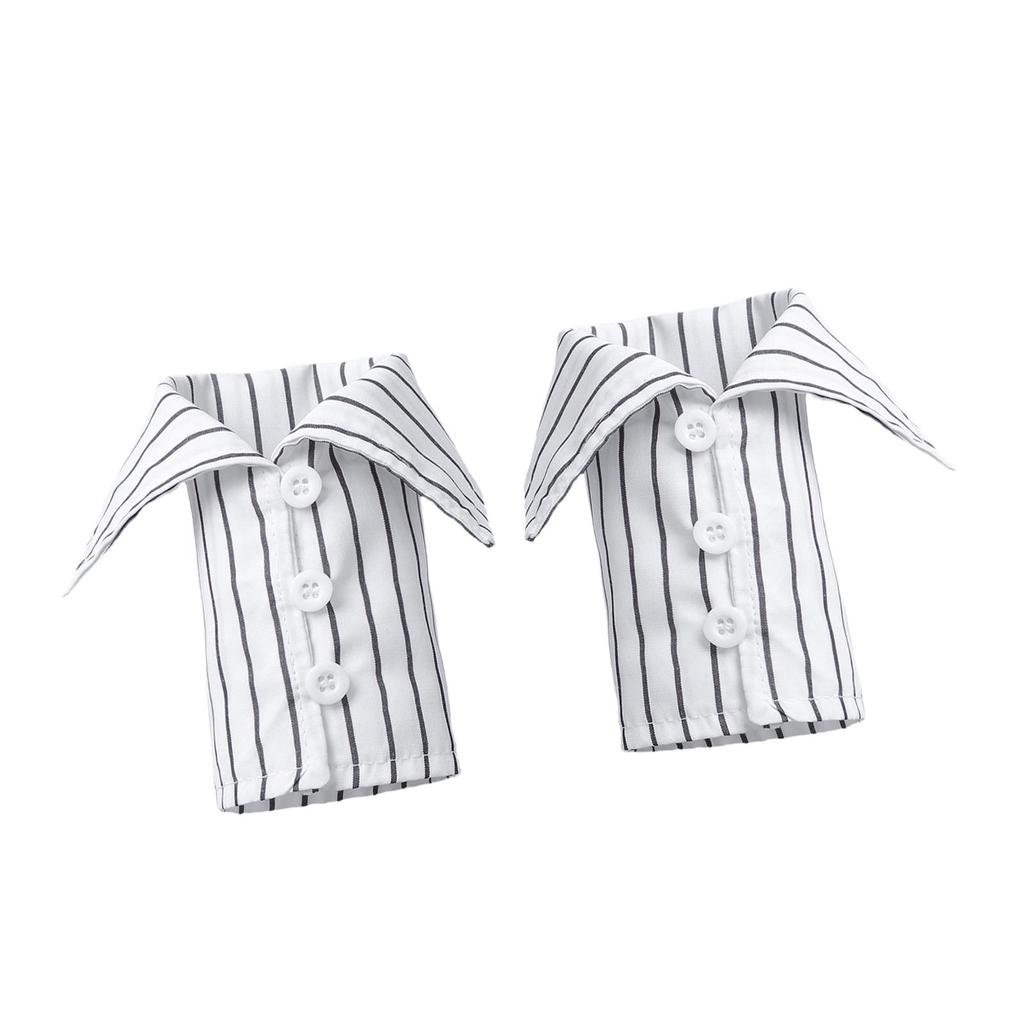 2x Fake Handgelenkmanschetten Ärmel DIY Modisches Outfit Abnehmbar Kostümzubehör Kleidung Verzierungen für Anzug Mantel Accessoires