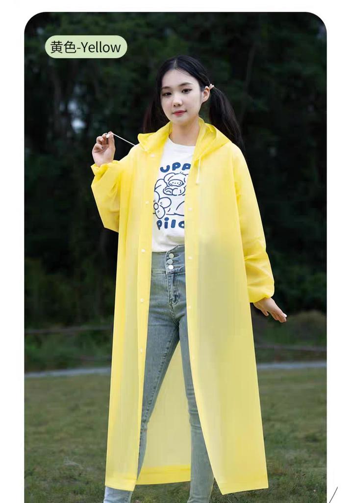Disposable raincoat adult EVA thickened one-piece matte long men's and women's portable poncho