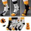 Warm Autumn Winter Halloween Cartoon Funny Socks Pumpkin Witch Motif Design Mid Tube Sports Socks Versatile for Men and Women