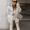 Winter Coats For Women Hooded Down Jacket Fleece Lined With Zip Pockets