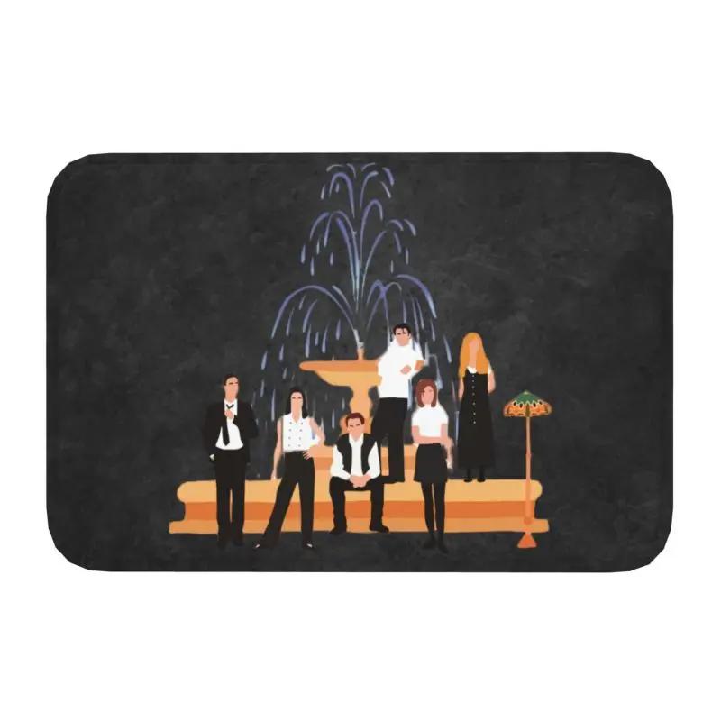 Custom Tv Show Friends Funny Quote Doormat Anti-Slip Entrance Bath Kitchen Door Floor Mat I'm Fine Toilet Rug Carpet Footpad