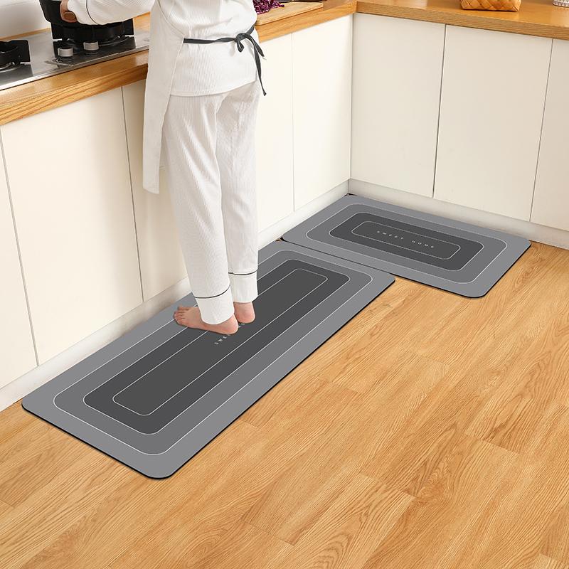 

1PCS Kitchen Floor Mat Waterproof, Anti-skid, Anti-dirty Foot Mat Household Door Mat, Door Mat Carpet, Diatomite Door Mat 40X60cm