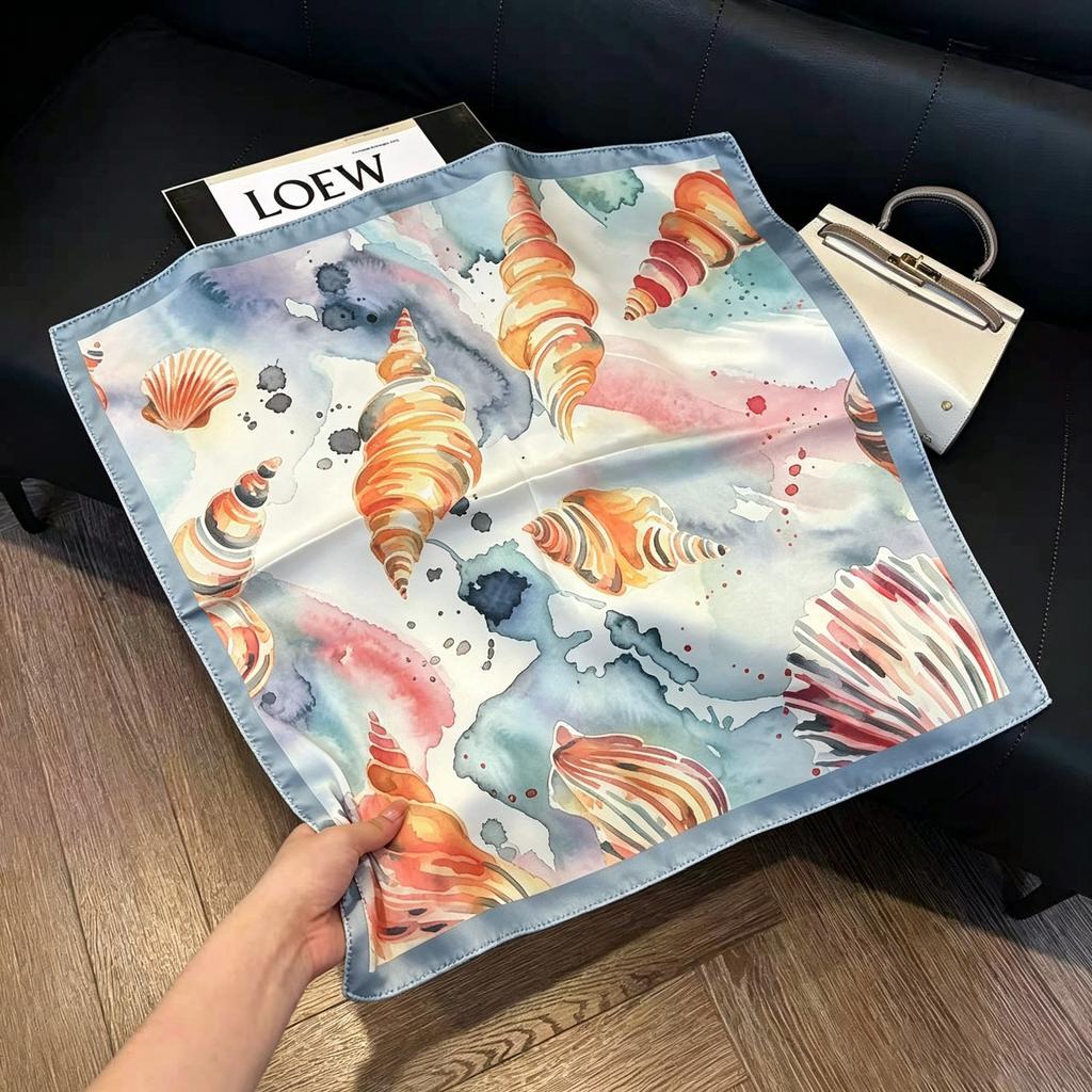 May Kaji Cashew Flower Square Scarf Retro Men's Silk Scarf Buckle British Style Scarf Men's Paisley Pattern Small Scarf Women