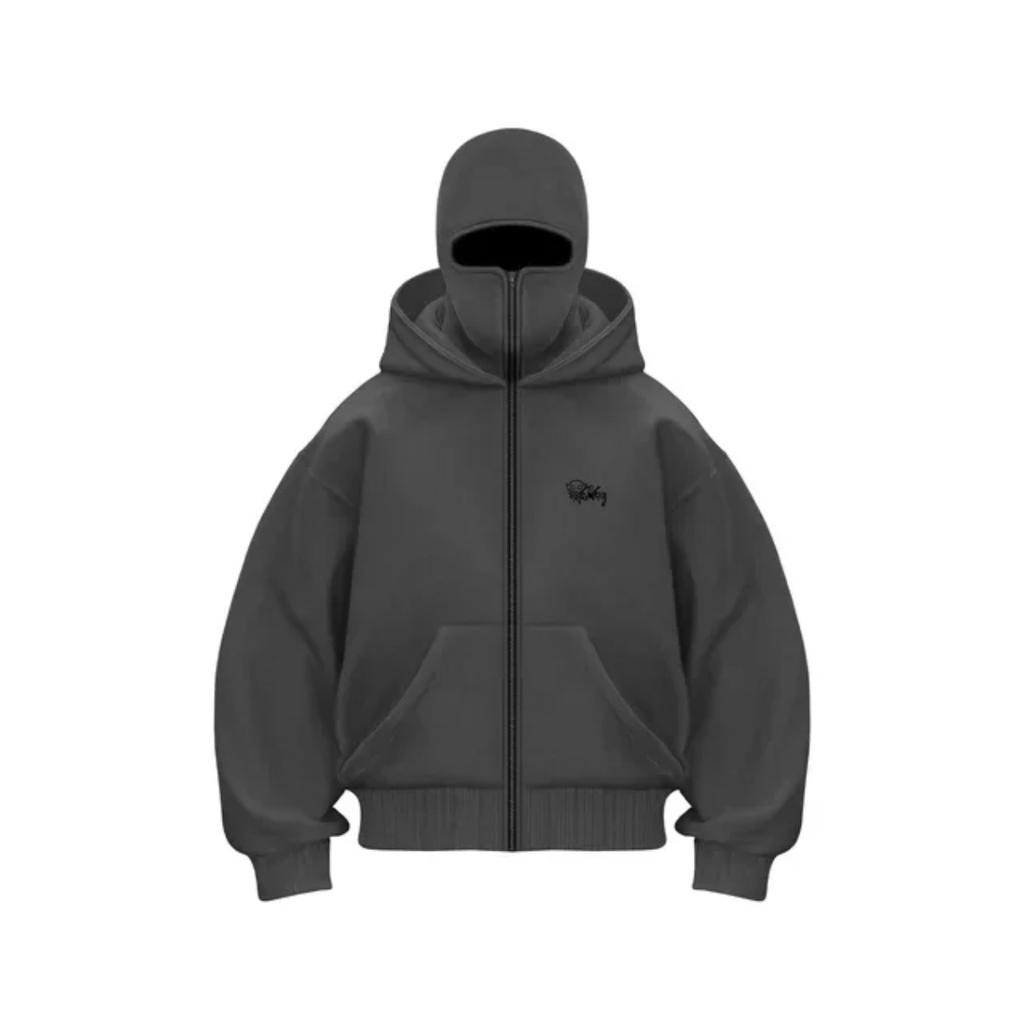 VibeStreet New Autumn Winter Hoodie Mens Loose Hooded Zipper Jacket Gothic Star Fashion Punk Y2k Hip Hop Harajuku Clothing Men Sweatshirts Oversized