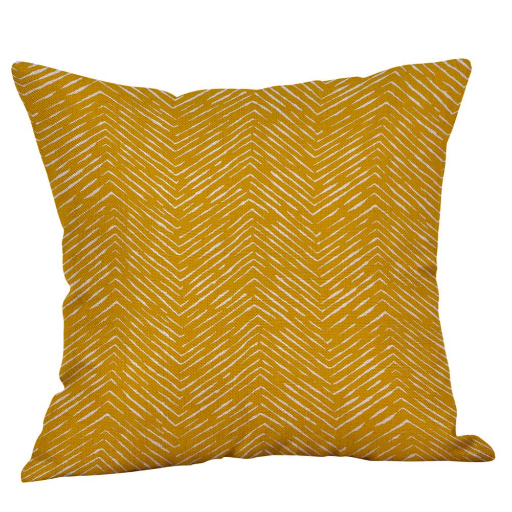 Mustard Pillow Case Yellow Geometric Fall  Cushion Cover  Decorative
