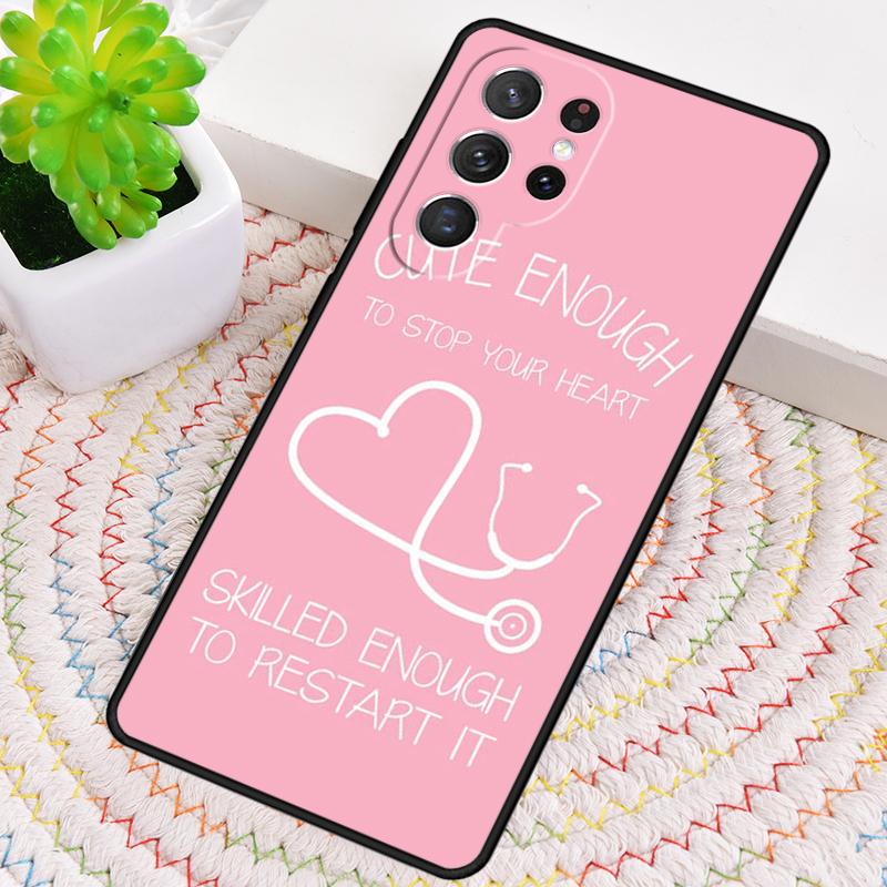 Cute Cartoon Medicine Nurse Doctor Soft Phone Case for Samsung Galaxy Note 10 Pro S26 Ultra S23 S24 FE S25 S21 S22 PLUS Cove