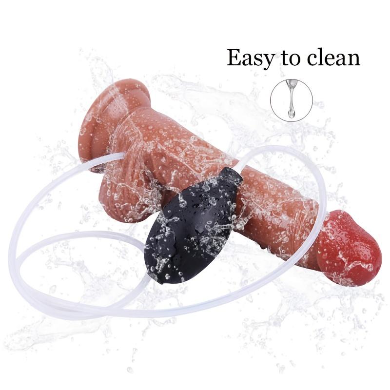 Realistic Squirting Silicone Dildo, Soft Ejaculating Penis Toy with Strong Suction Cup, Hands-Free Stimulator for Women Men & Couples