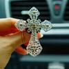 MR TEA  Diamond Metal Crown Cross Rabbit Car Styling Air Freshener Perfume For Car Air Condition Vent Smell Toys Accrssories