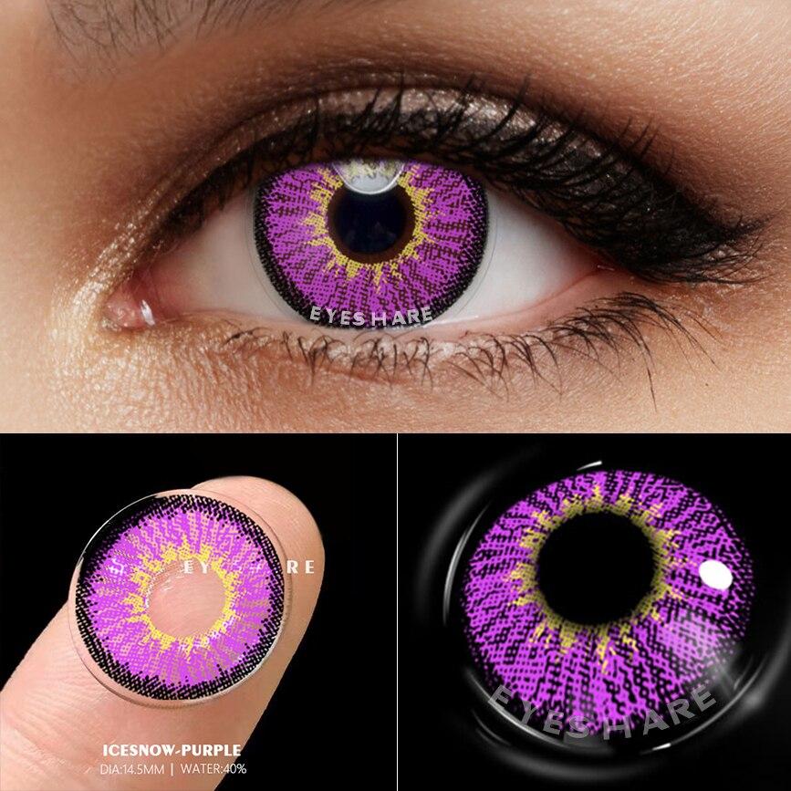 Eyeshare Soczewki kontaktowe Halloween Color 1 para powiększające oczy kolorowe cosplay anime Contactlen kosmetyczne makijaż kolorowe soczewki kontaktowe